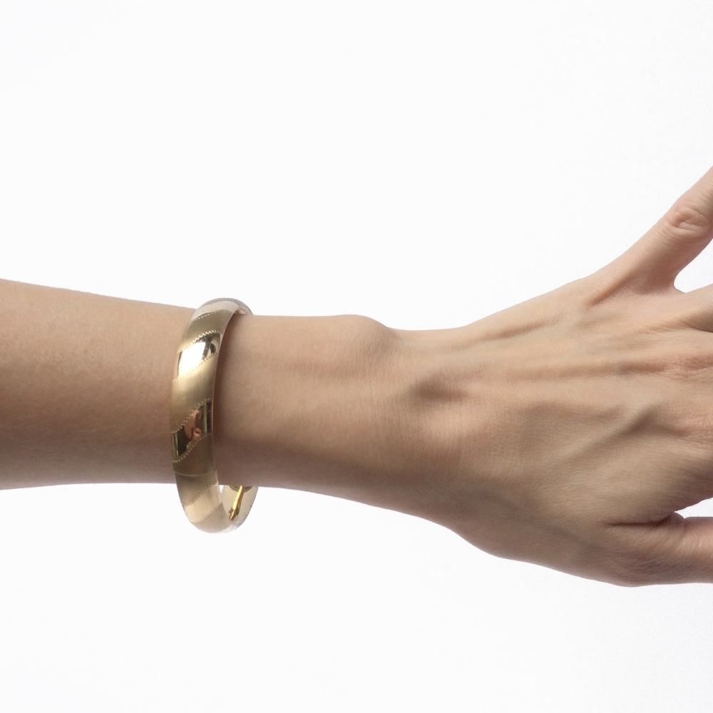 Vintage Gold Hinged Bangle Bracelet 1/20 10k GF